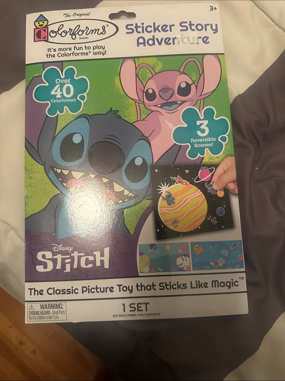 Colorforms Disney Stitch Sticker Story Adventure - Blue & Pink